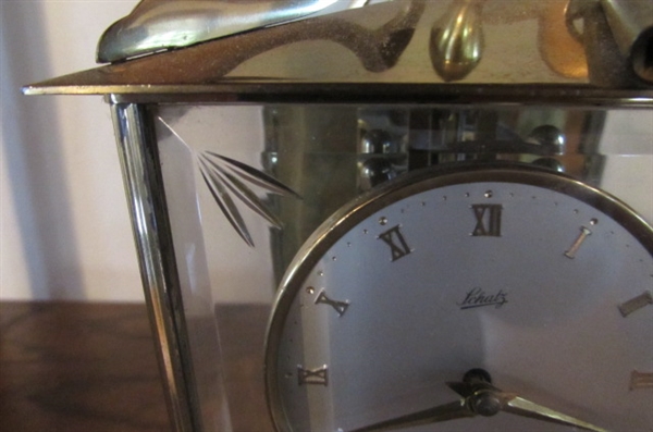 BRASS SCHATZ CARRIAGE CLOCK