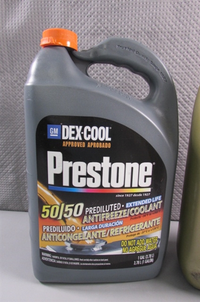 2 NEW 1-GALLON 50/50 ANTIFREEZE