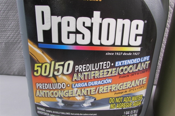 2 NEW 1-GALLON 50/50 ANTIFREEZE