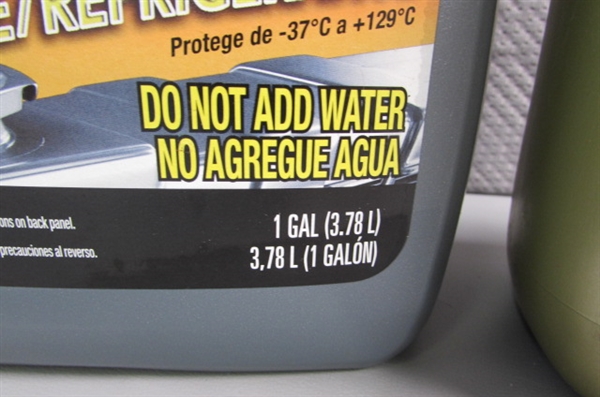 2 NEW 1-GALLON 50/50 ANTIFREEZE