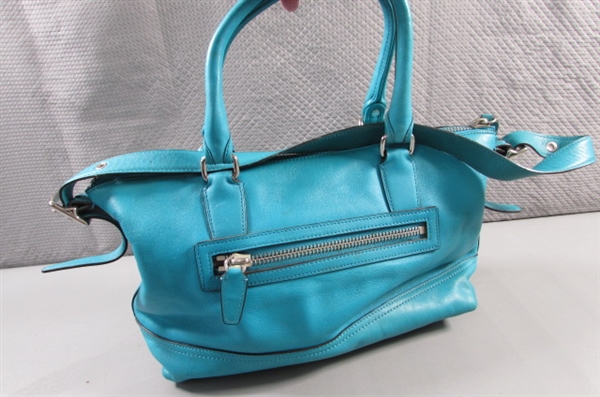 TEAL COACH HANDBAG