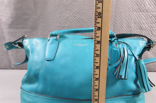 TEAL COACH HANDBAG