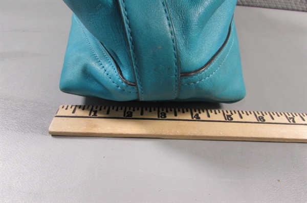 TEAL COACH HANDBAG