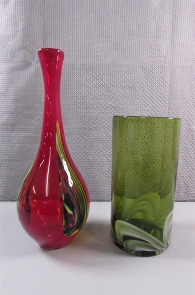 HANDBLOWN ART GLASS VASES