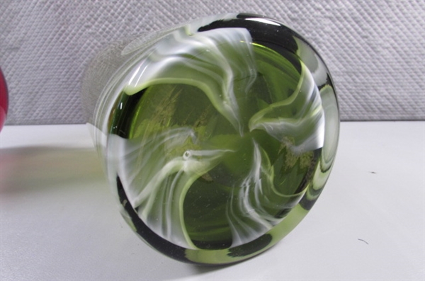 HANDBLOWN ART GLASS VASES