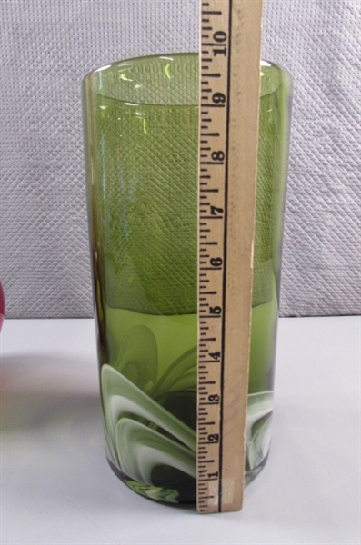 HANDBLOWN ART GLASS VASES