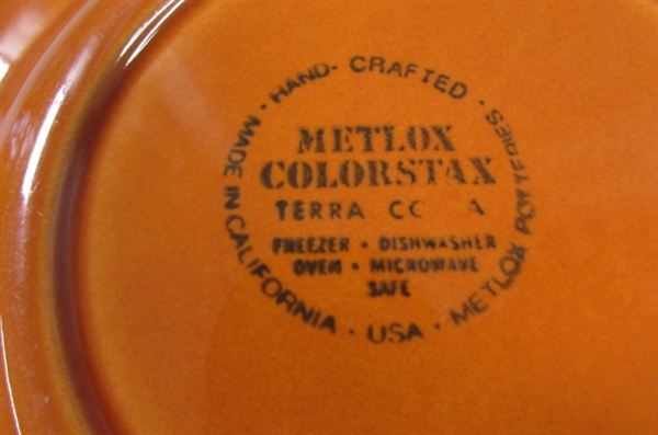 METLOX COLORSTAX DINNERWARE