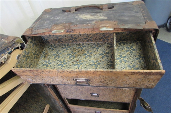 ANTIQUE WARDROBE TRUNK
