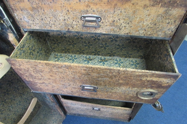 ANTIQUE WARDROBE TRUNK
