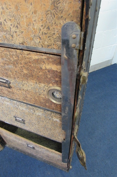 ANTIQUE WARDROBE TRUNK