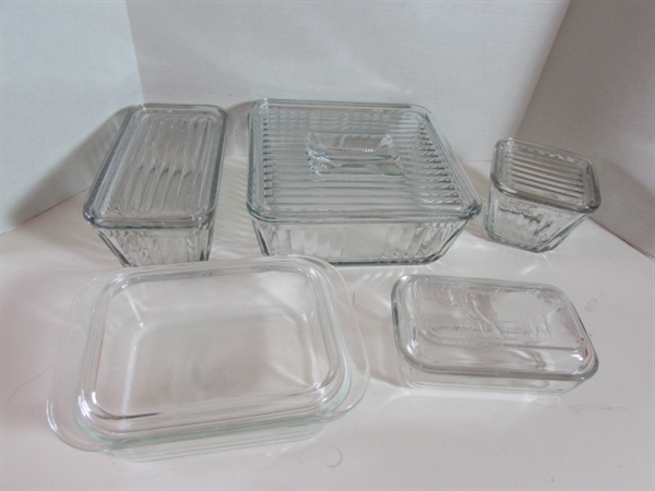 GLASS BAKEWARE WITH LIDS