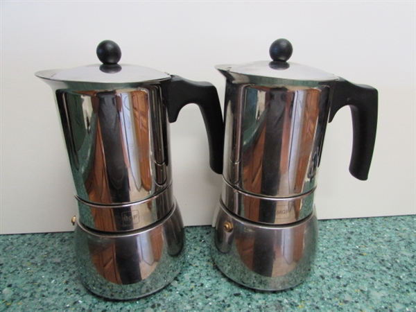 STAINLESS STEEL COFFEE CUPS AND MAKERS