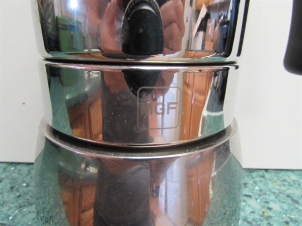 STAINLESS STEEL COFFEE CUPS AND MAKERS