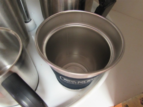 STAINLESS STEEL COFFEE CUPS AND MAKERS