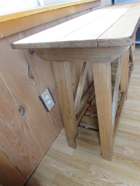 RUSTIC WOOD HALL STAND/SOFA TABLE