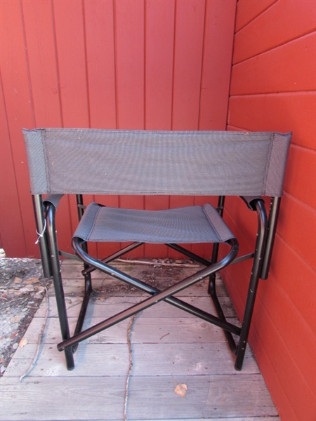 REI EXTRA LARGE CAMP CHAIR AND ALPS FOLDING CHAIR