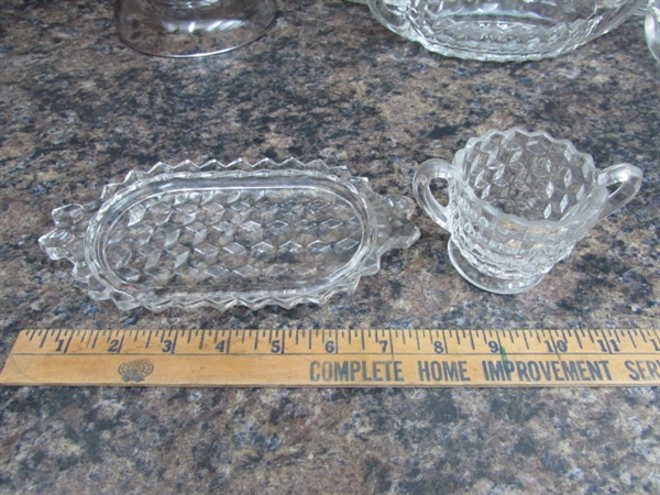 VINTAGE PRESSED GLASS SERVING DISHES