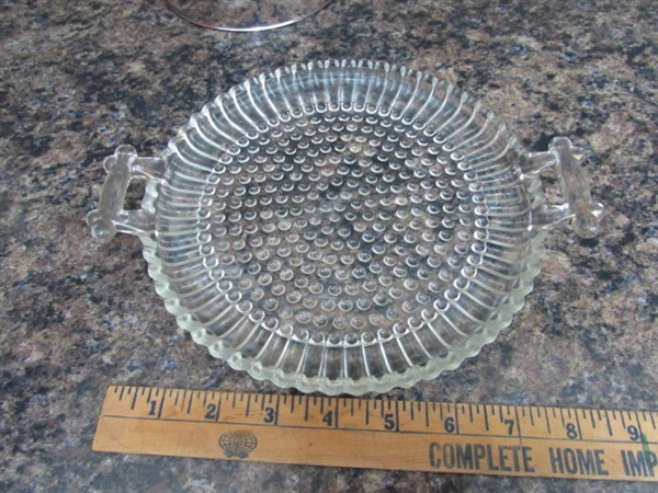 VINTAGE PRESSED GLASS SERVING DISHES