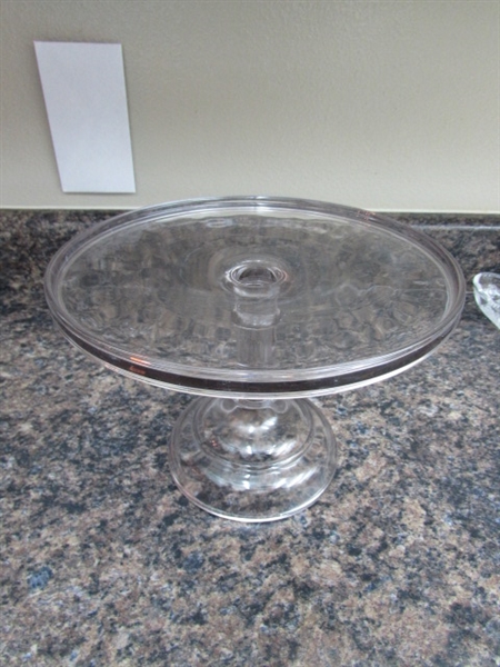 VINTAGE PRESSED GLASS SERVING DISHES