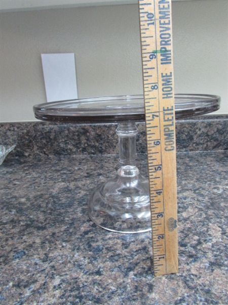 VINTAGE PRESSED GLASS SERVING DISHES