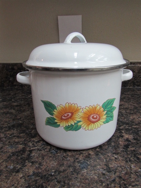 VINTAGE ENAMEL POTS