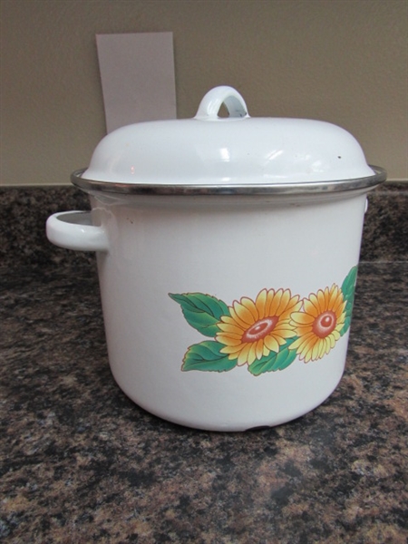 VINTAGE ENAMEL POTS