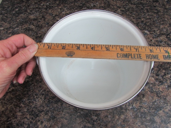 VINTAGE ENAMEL POTS