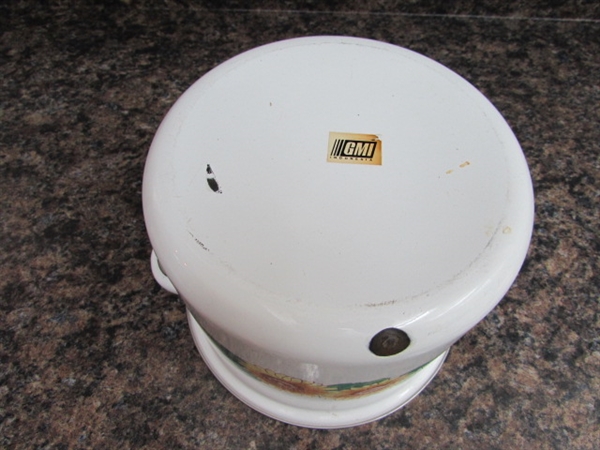 VINTAGE ENAMEL POTS