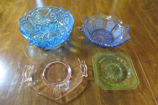 VINTAGE AND DEPRESSION ERA GLASSWARE