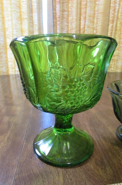 VINTAGE GREEN GLASSWARE