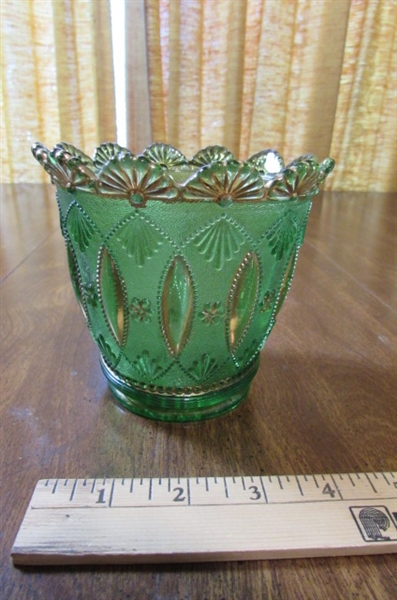 VINTAGE GREEN GLASSWARE