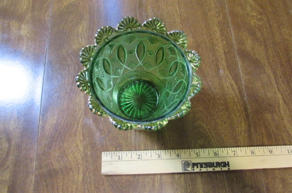 VINTAGE GREEN GLASSWARE