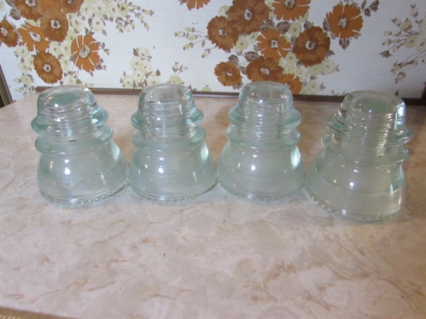 PALE GREEN GLASS INSULATORS