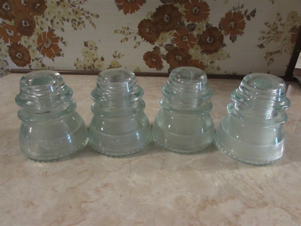 PALE GREEN GLASS INSULATORS
