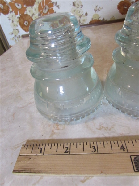 PALE GREEN GLASS INSULATORS