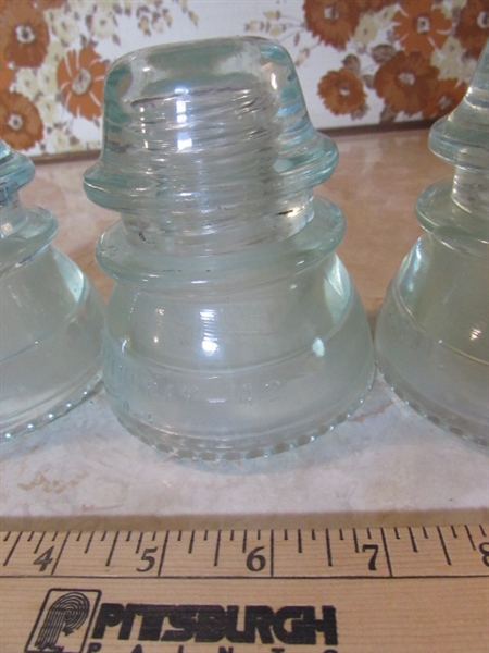 PALE GREEN GLASS INSULATORS