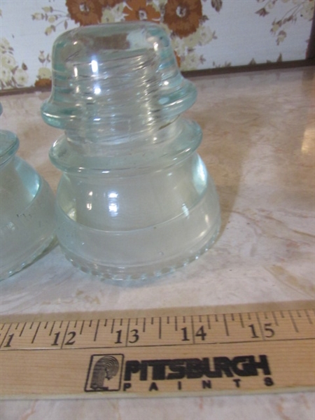 PALE GREEN GLASS INSULATORS