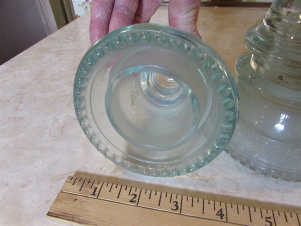 PALE GREEN GLASS INSULATORS