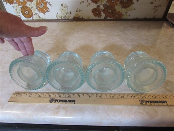 PALE GREEN GLASS INSULATORS