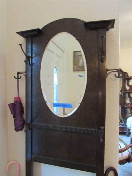 ANTIQUE HALL TREE/UMBRELLA STAND