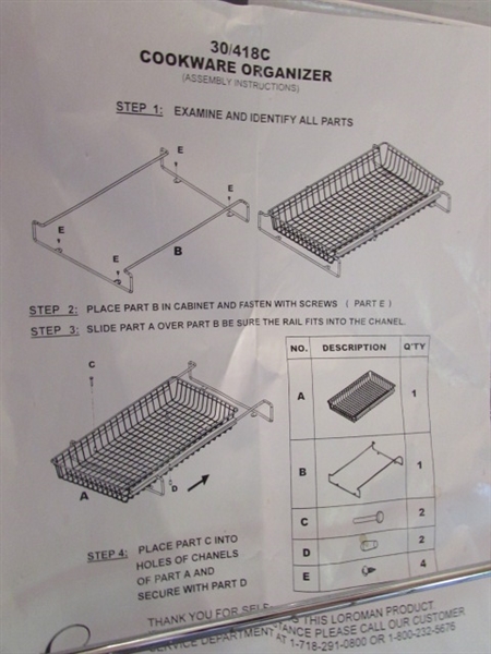 STAINLESS STEEL HANGING RACK AND COOKWARE RACKS