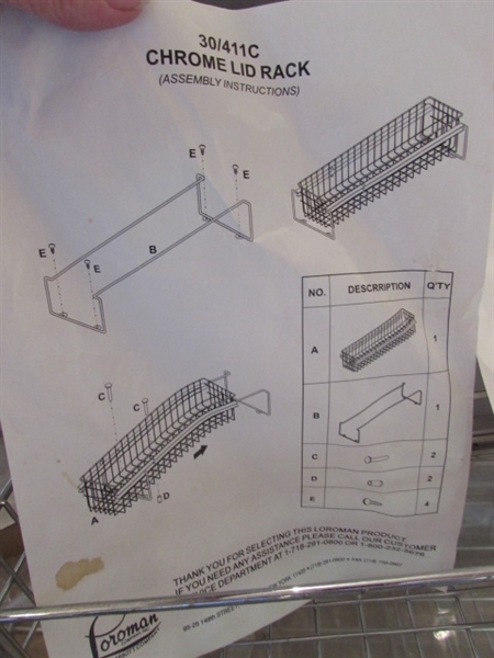 STAINLESS STEEL HANGING RACK AND COOKWARE RACKS