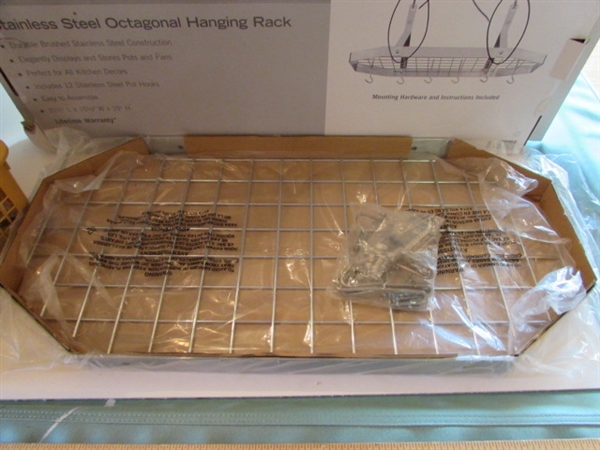 STAINLESS STEEL HANGING RACK AND COOKWARE RACKS