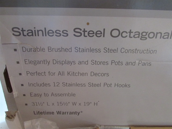 STAINLESS STEEL HANGING RACK AND COOKWARE RACKS