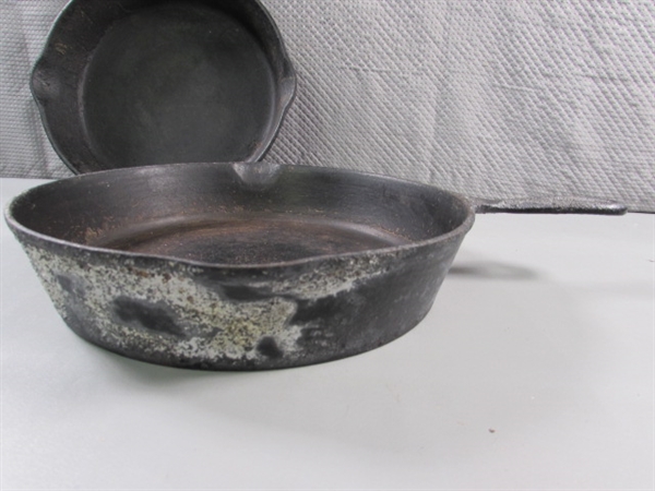 4 CAST IRON SKILLETS