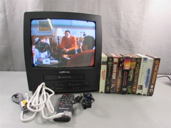 13 TV/VCR COMBO & VHS MOVIES