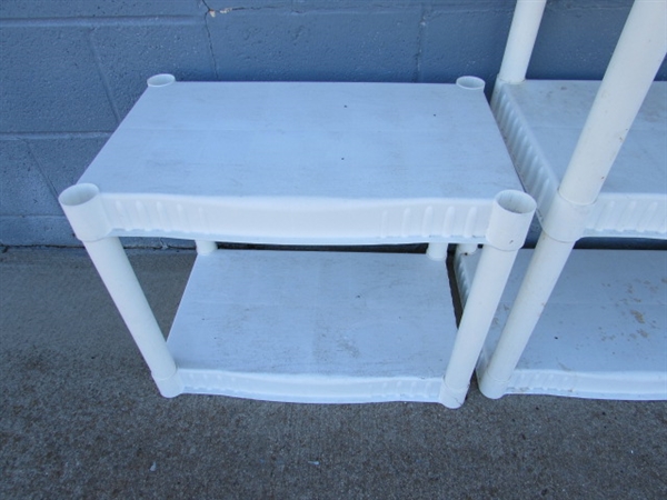 PLASTIC SHELVING UNITS