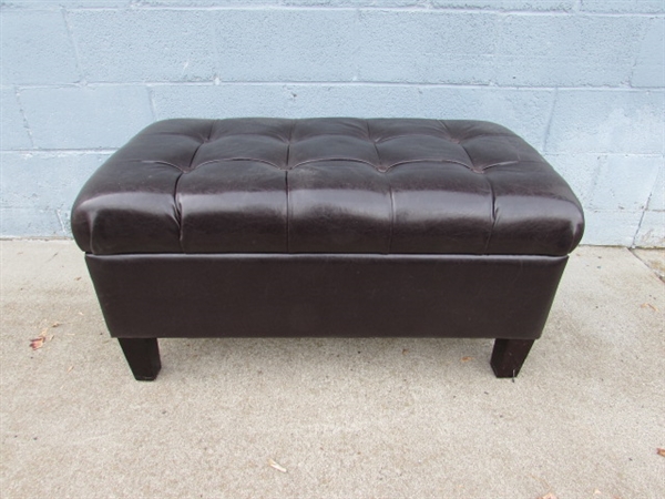 UPHOLSTERED STORAGE OTTOMAN