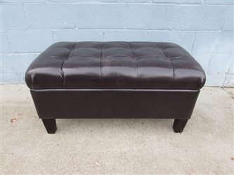 UPHOLSTERED STORAGE OTTOMAN
