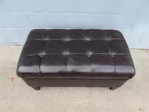 UPHOLSTERED STORAGE OTTOMAN
